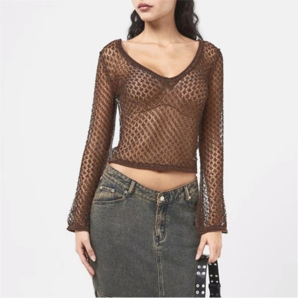 House Of Sunny-NWOT Armour Knit Top - Picture 2 of 8